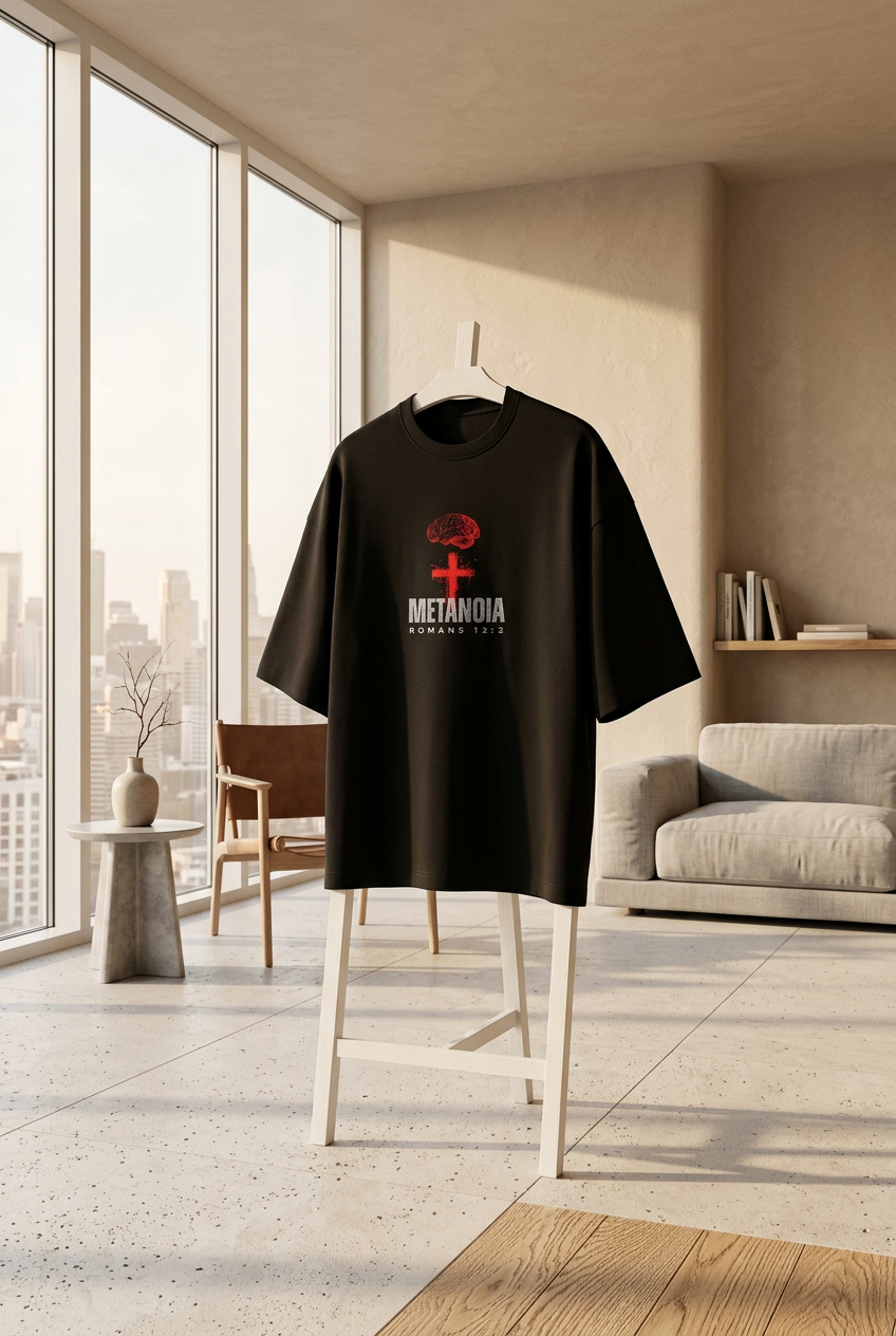 Romans 12:2 Unisex Terry Oversized Tee